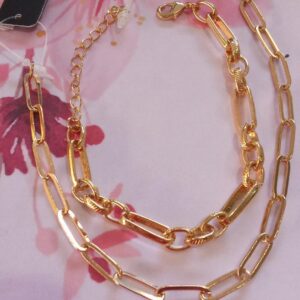 colar de corrente dourada