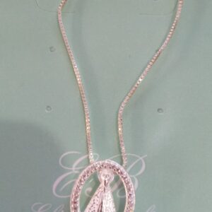 colar prateado da nossa senhora aparecida